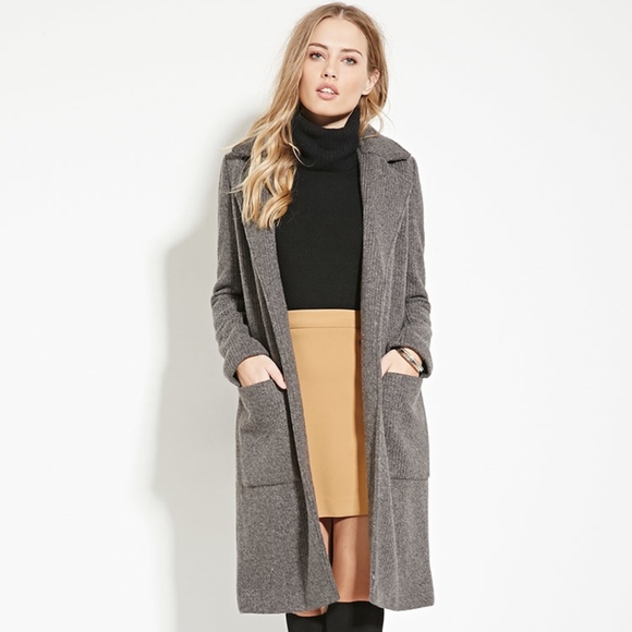 Forever 21 Jackets & Blazers - FOREVER 21 Ribbed Knit Coat